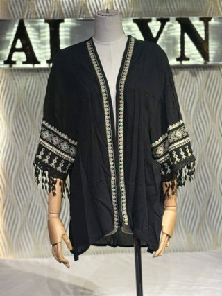 Embroidered Kimono Jacket