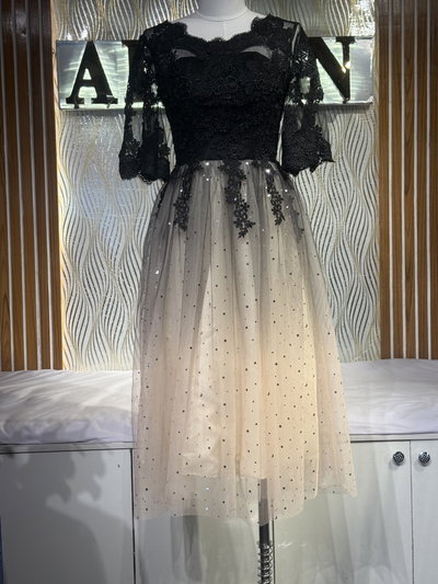 Lace Star Tulle Midi Dress
