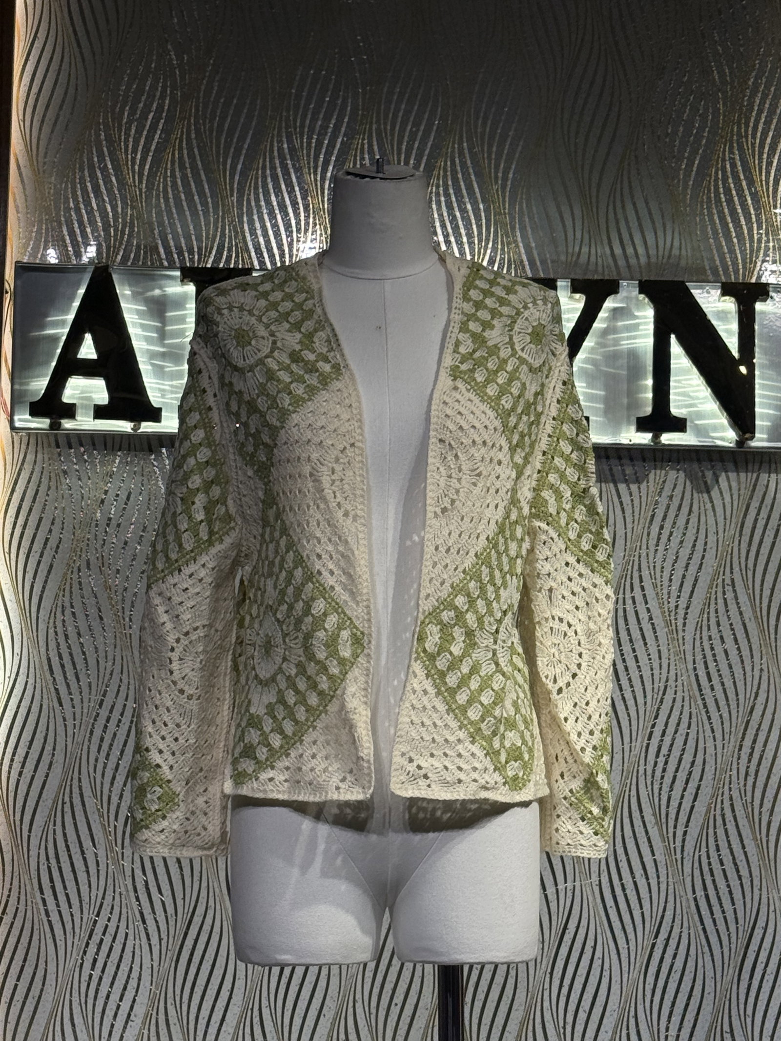 Crochet Open Cardigan - alternate view