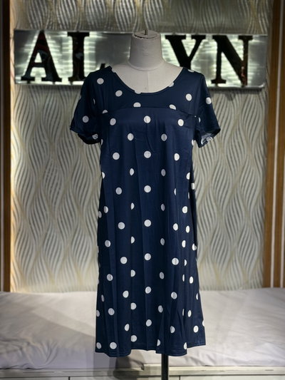 Casual Polka Dot Midi Dress