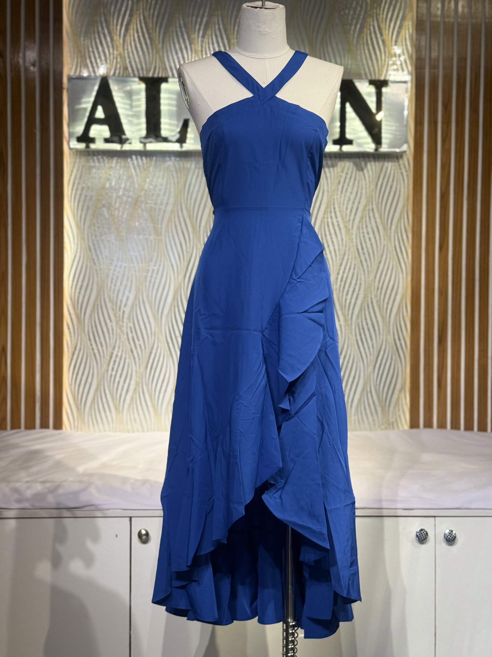 Cross-Strap Ruffle Maxi Dress - alternate view