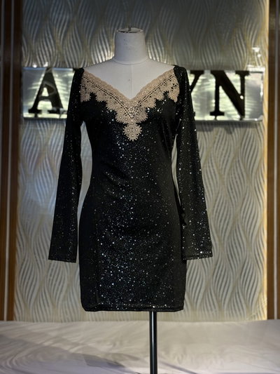 Rhinestone Glitter Bodycon Mini