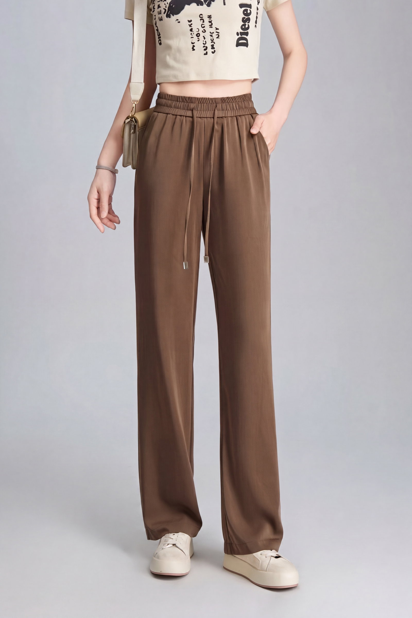 Comfort Mocha Brown Tailored Trousers