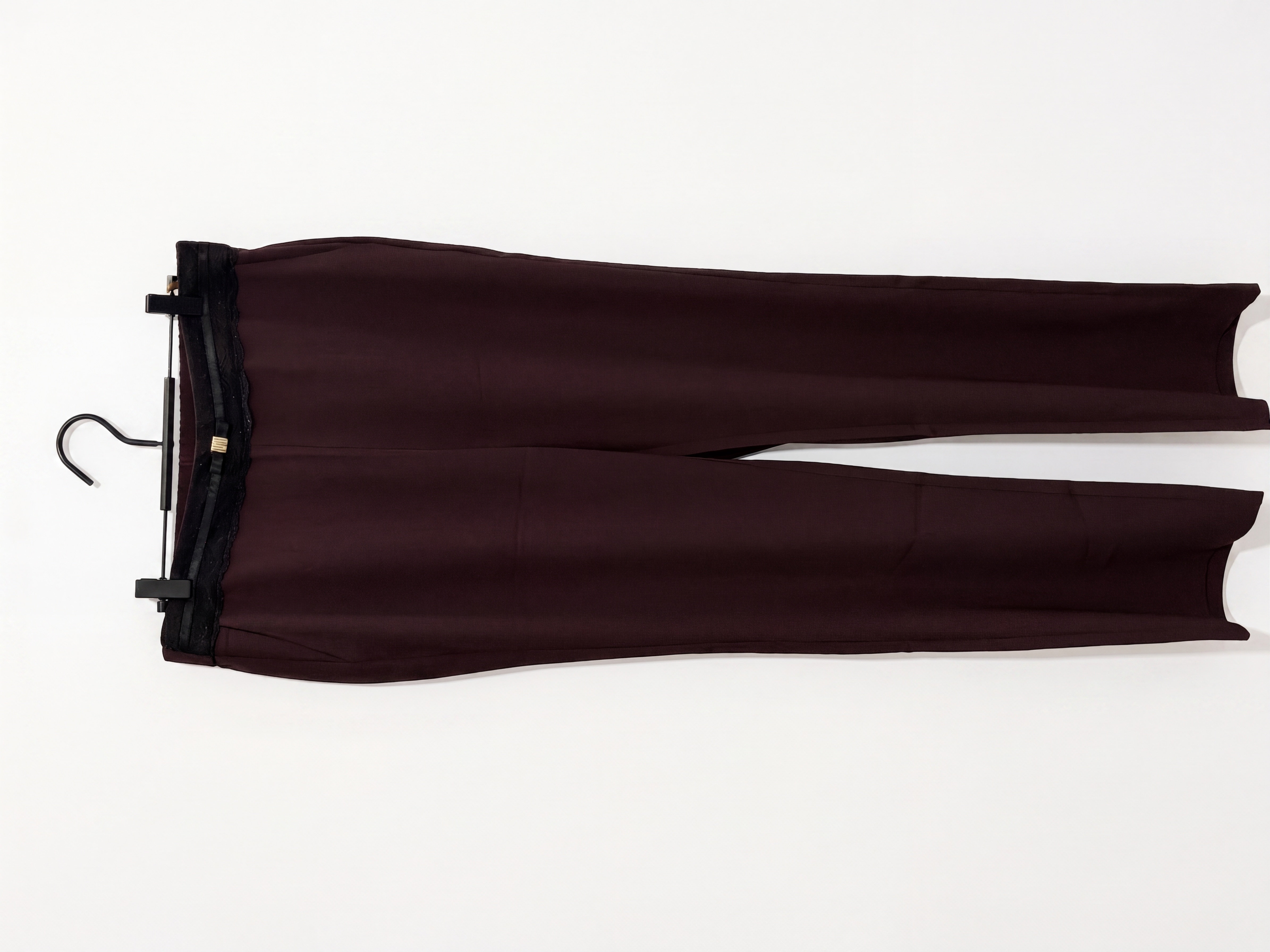 Comfort Plum Wine Flare Trousers - alternate view