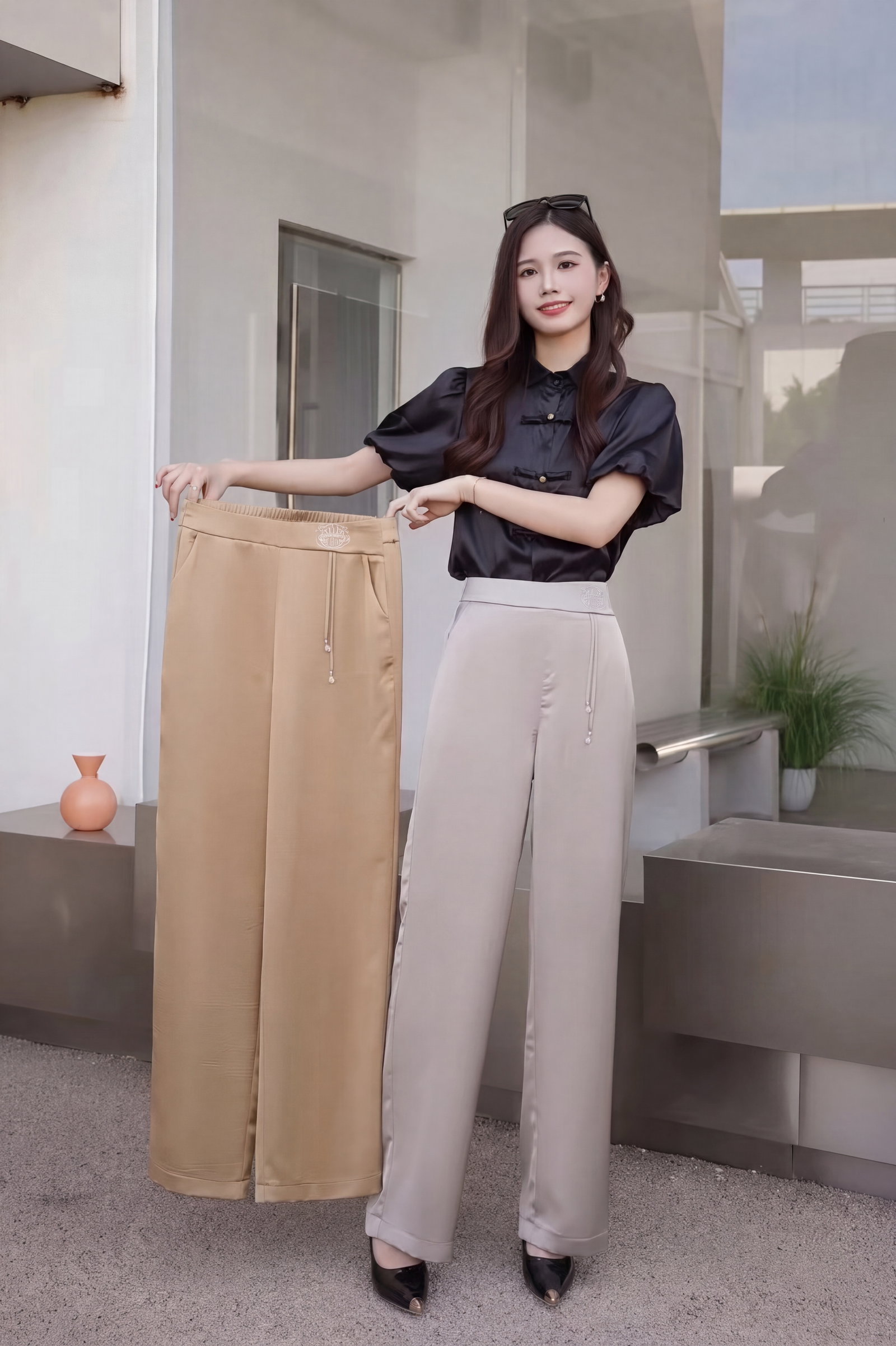 High Quality Champagne Gold Tailored Trousers