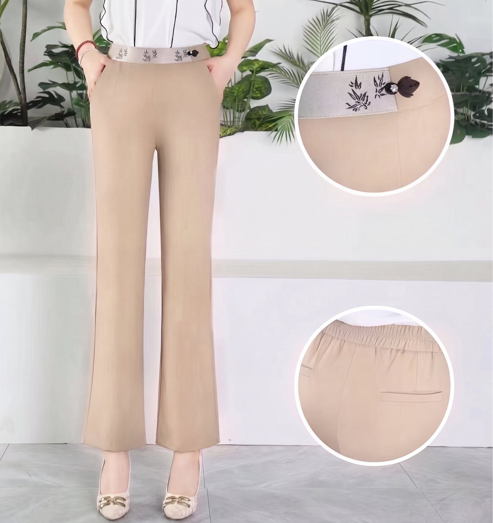 High Quality Ivory Cream Tailored Trousers