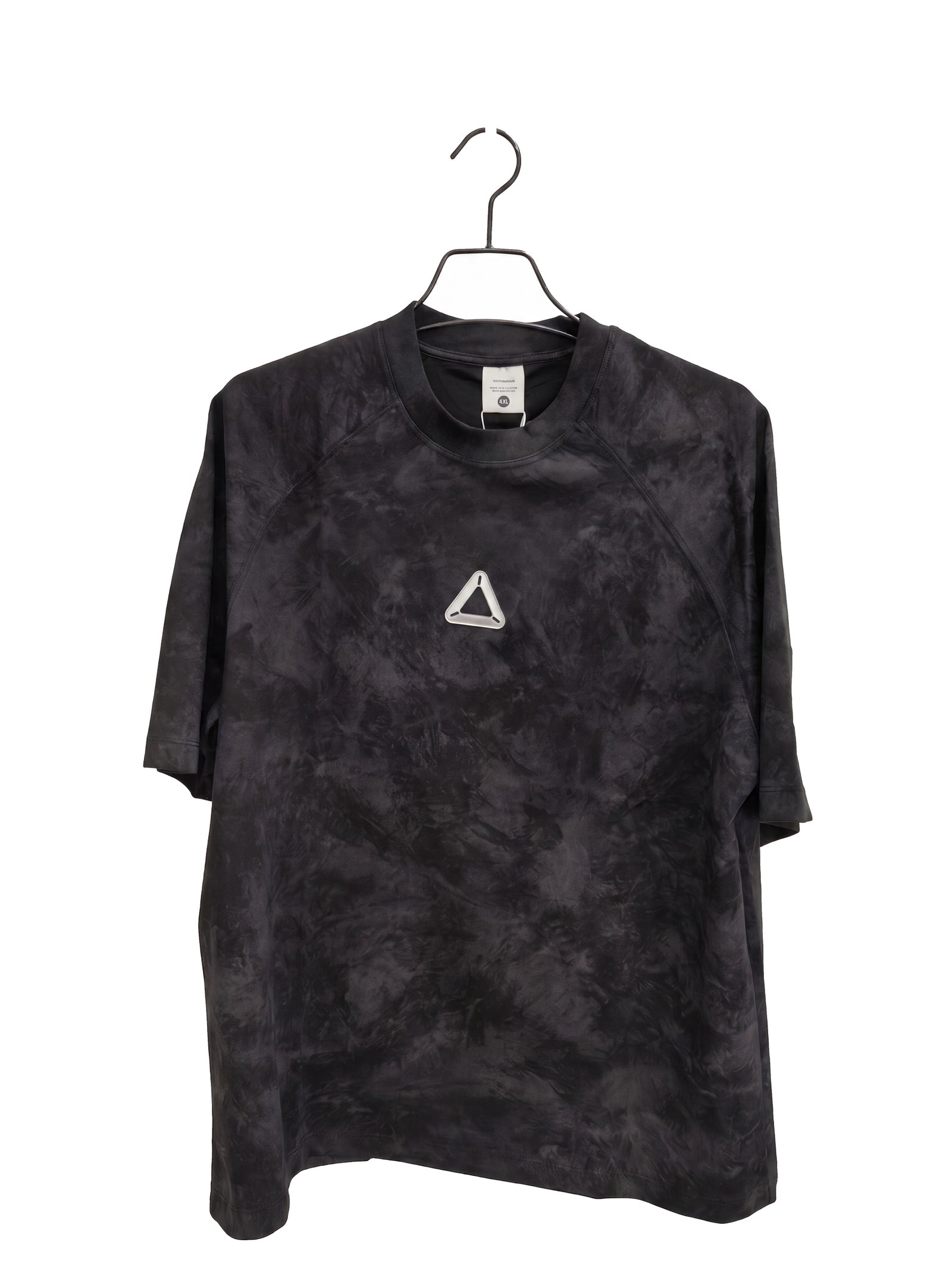 Men's Black Tie-Dye Raglan Sleeve T-Shirt - alternate view