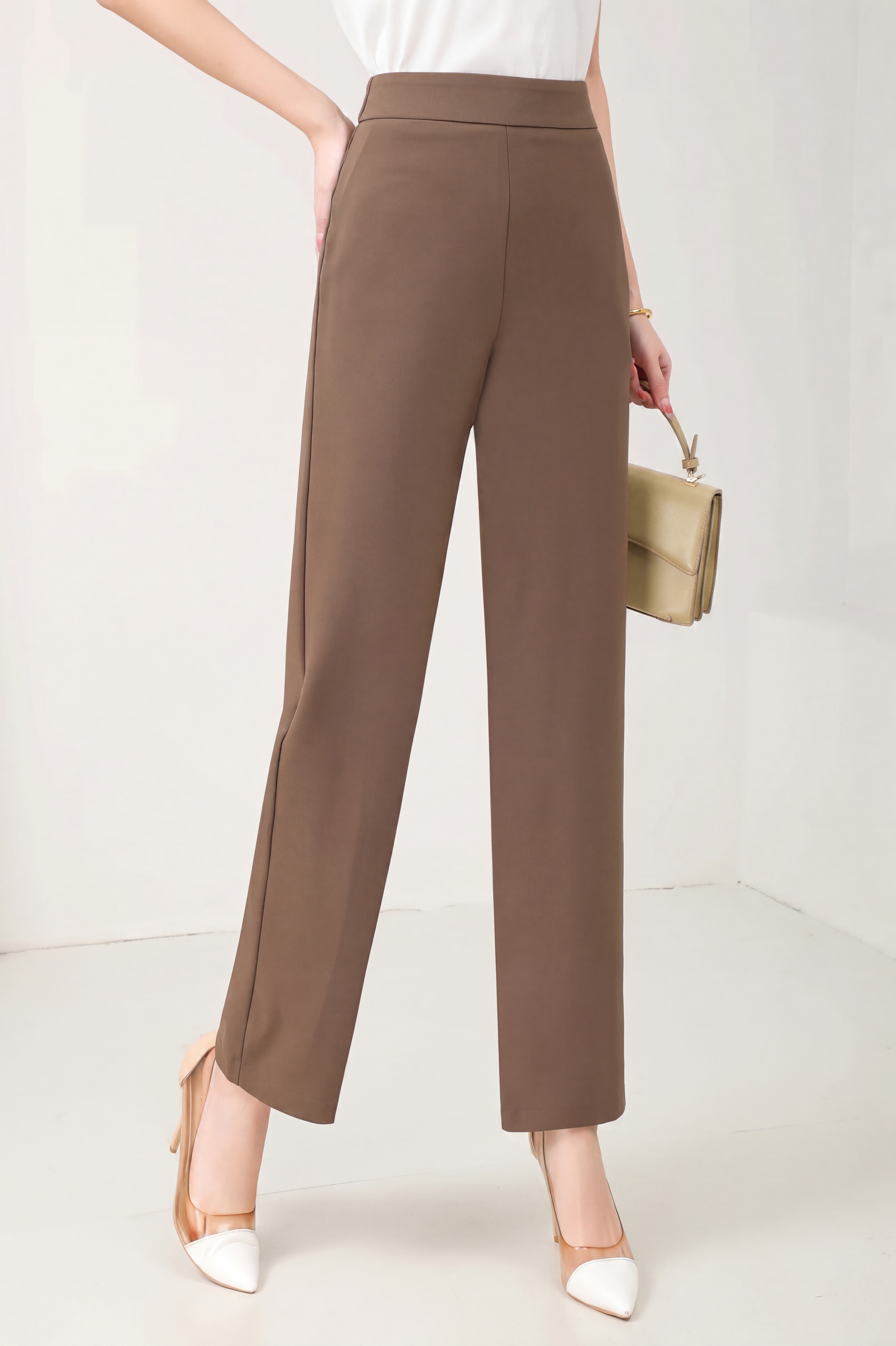 Premium Midnight Black Tailored Trousers