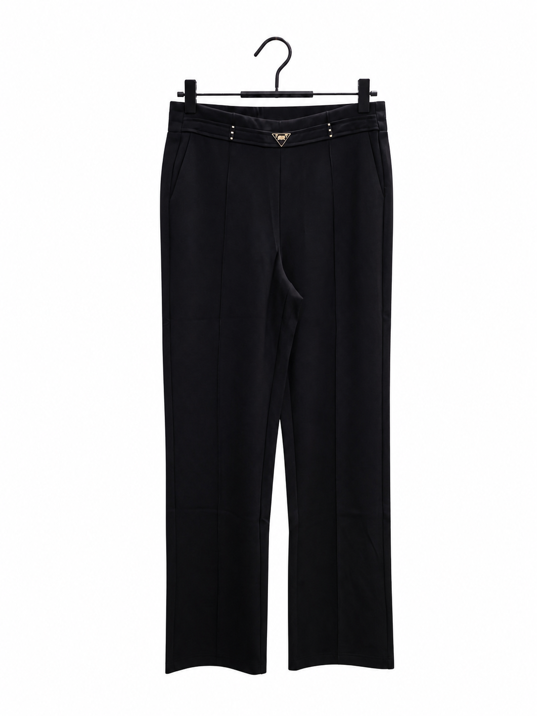 Trend Midnight Black Straight-Leg Trousers