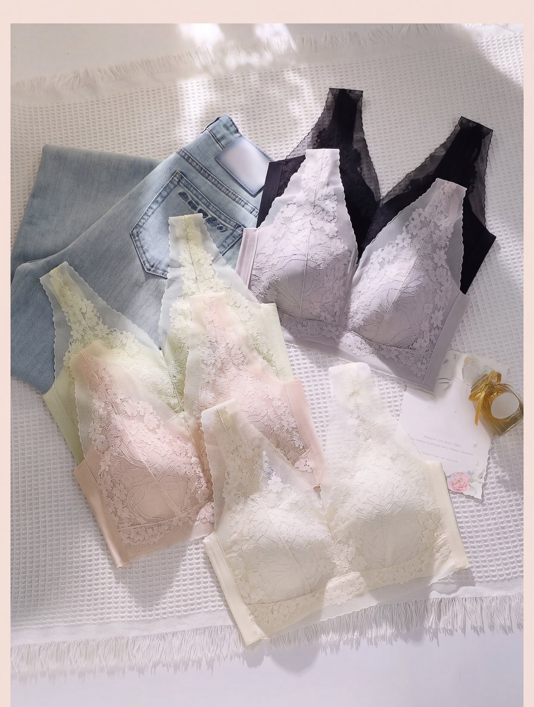 Women's Cream Bra - alternate view