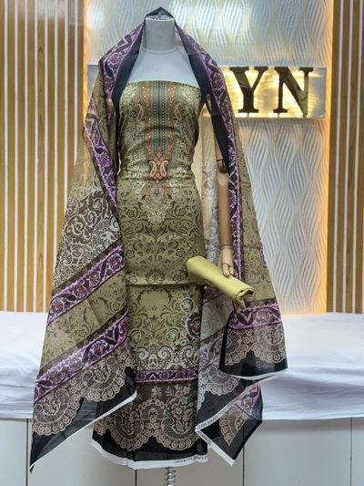 Zam Zam Olive Purple Paisley