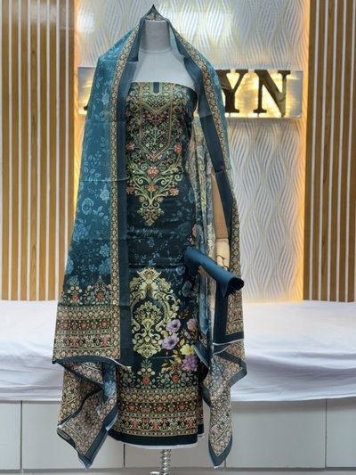Zam Zam Teal Ornate Floral