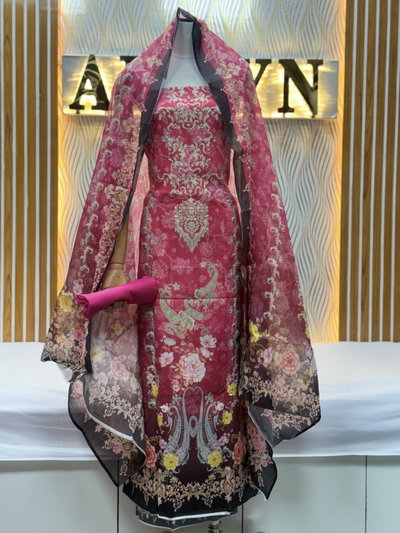Zam Zam Damask Peacock Floral