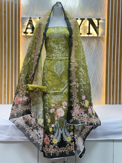 Zam Zam Damask Peacock Floral - alternate view