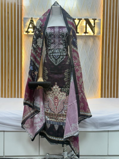 Zam Zam Plum Lacework Paisley