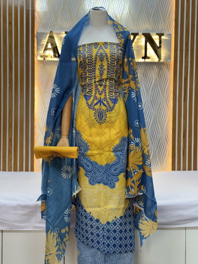 Zam Zam Yellow Blue Ethnic Overlay