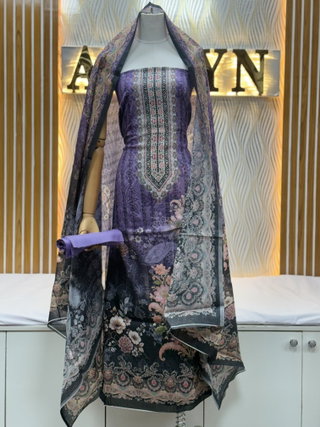 Zam Zam Purple Gradient Floral
