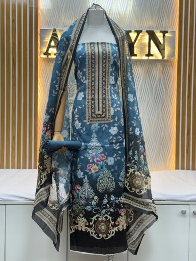 Zam Zam Teal Floral Medallion